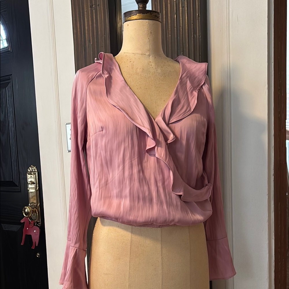 a new day Pink Ruffle Blouse
